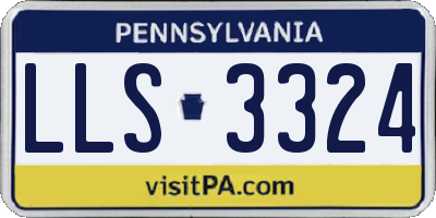 PA license plate LLS3324