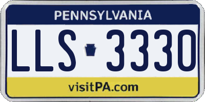 PA license plate LLS3330
