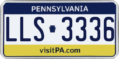 PA license plate LLS3336
