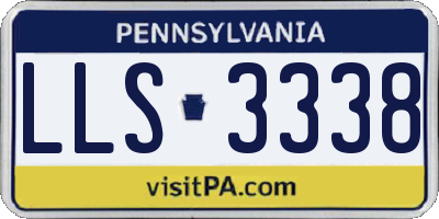PA license plate LLS3338