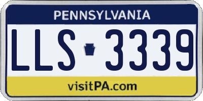 PA license plate LLS3339