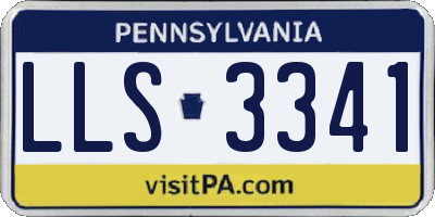 PA license plate LLS3341