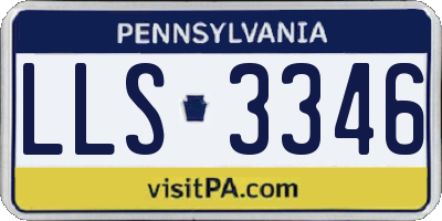 PA license plate LLS3346