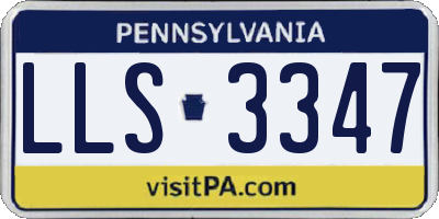 PA license plate LLS3347