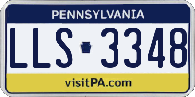 PA license plate LLS3348