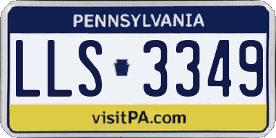 PA license plate LLS3349