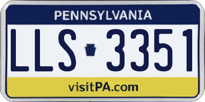 PA license plate LLS3351