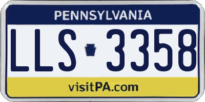 PA license plate LLS3358