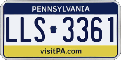 PA license plate LLS3361