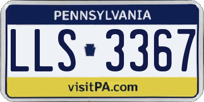 PA license plate LLS3367