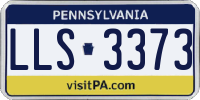 PA license plate LLS3373