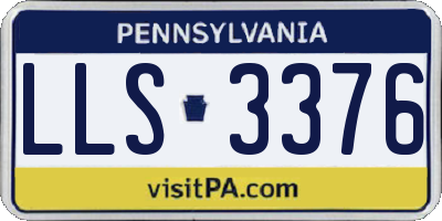 PA license plate LLS3376