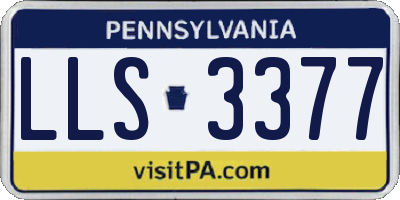 PA license plate LLS3377