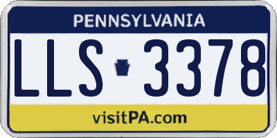 PA license plate LLS3378