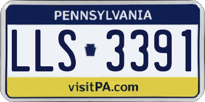 PA license plate LLS3391