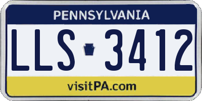 PA license plate LLS3412