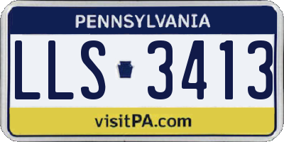 PA license plate LLS3413