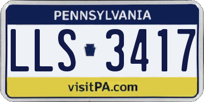 PA license plate LLS3417