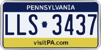 PA license plate LLS3437