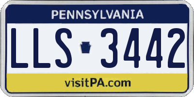 PA license plate LLS3442