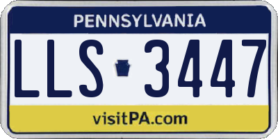 PA license plate LLS3447