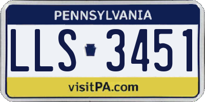 PA license plate LLS3451