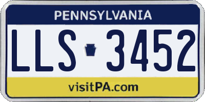 PA license plate LLS3452