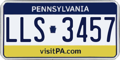 PA license plate LLS3457