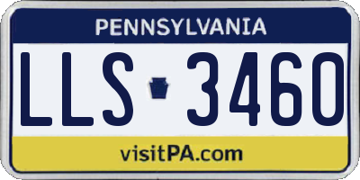 PA license plate LLS3460