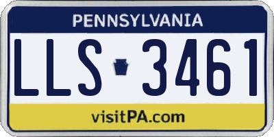 PA license plate LLS3461