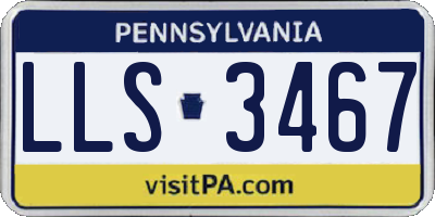 PA license plate LLS3467