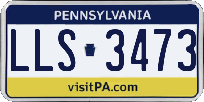 PA license plate LLS3473