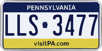 PA license plate LLS3477