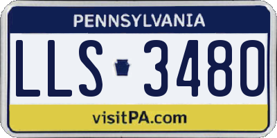PA license plate LLS3480