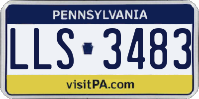 PA license plate LLS3483