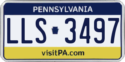 PA license plate LLS3497