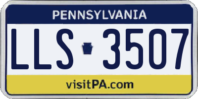 PA license plate LLS3507