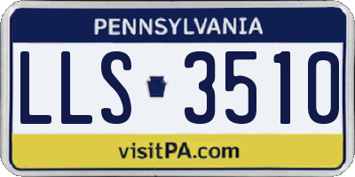 PA license plate LLS3510