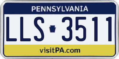 PA license plate LLS3511