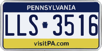 PA license plate LLS3516