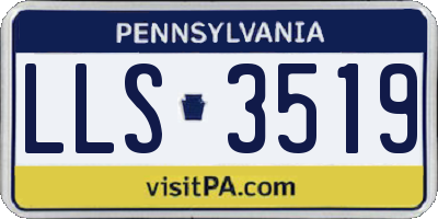 PA license plate LLS3519