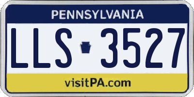 PA license plate LLS3527
