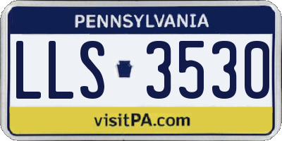 PA license plate LLS3530