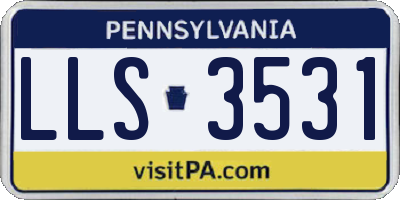 PA license plate LLS3531