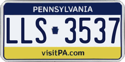 PA license plate LLS3537