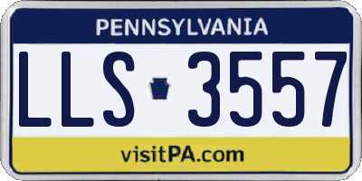 PA license plate LLS3557