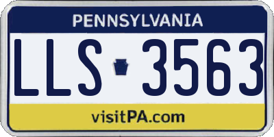 PA license plate LLS3563