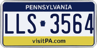 PA license plate LLS3564
