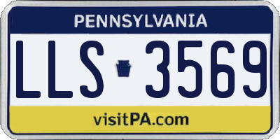 PA license plate LLS3569