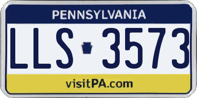 PA license plate LLS3573